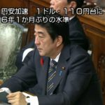 注意勧告!円相場 1ドル110円台!6年ぶり アベノミクスは失敗で終わるのか?