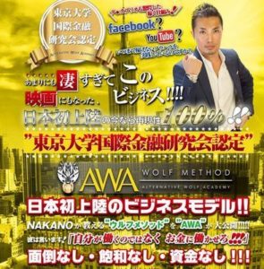 東京大国際金融研究会認定 NAKANOが教えるウルフメソッド white fox株式会社 批評